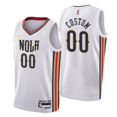 New Orleans Pelicans Custom Men's Nike White 202122 Swingman NBA Jersey City Edition